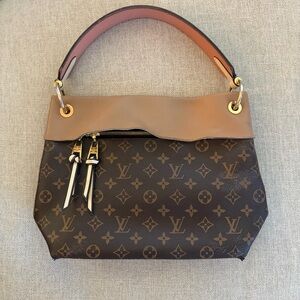 Louis Vuitton Surene MM Monogram Canvas Leather Shoulder Bag Brown LV
